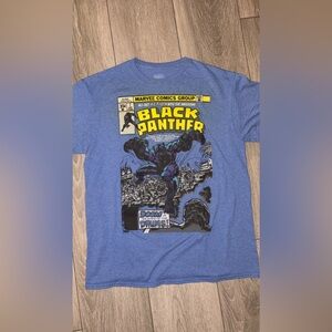 Marvel Black Panther Comics Men’s Shirt Size Medium Blue Graphic Tee Hero